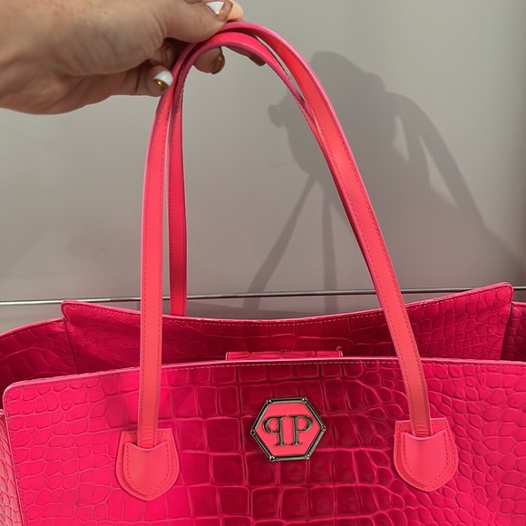 Philipp Plein pink ombré  croc-style tote - Picture 2 of 16